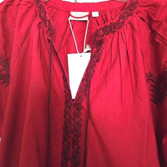 Julia Amory Geometric Coatue - Cranberry - Picture 5 of 8